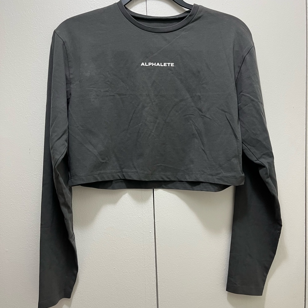 Long Sleeve Alphalete Crop Top